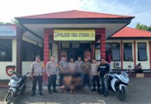 Polsek Oba Utara Tangkap Dua Pelaku Curanmor Kawasaki Ninja di Desa Galala Kota Tidore