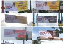 Spanduk Husain Sjah Pemimpin Sejahterakan Rakyat, Bukan Memperkaya Diri dan Keluarga, Apakah Sindir BL?