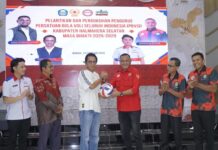 Wali Kota Tidore Hadiri Pelantikan Pengurus PBVSI Halsel