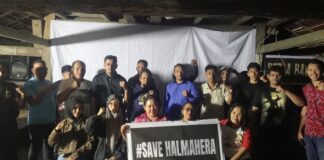 Lewat Nobar dan Diskusi “Pesta Babi”, Masyarakat Halbar Tolak Geotermal di Talaga Rano
